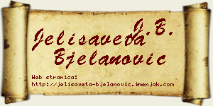 Jelisaveta Bjelanović vizit kartica